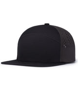 Pacific Headwear WEEKENDER PERFORATED 6 - PANEL ARCH CAP - Pacific Headwear P788 BLACK/CHARCOAL/BLACK OS