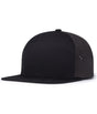 Pacific Headwear WEEKENDER PERFORATED 6 - PANEL ARCH CAP - Pacific Headwear P788 BLACK/CHARCOAL/BLACK OS