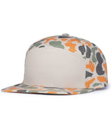 Pacific Headwear WEEKENDER PERFORATED 6 - PANEL ARCH CAP - Pacific Headwear P788 KHAKI/BLAZE CAMO/BLAZE CAMO OS