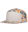 Pacific Headwear WEEKENDER PERFORATED 6 - PANEL ARCH CAP - Pacific Headwear P788 KHAKI/BLAZE CAMO/BLAZE CAMO OS