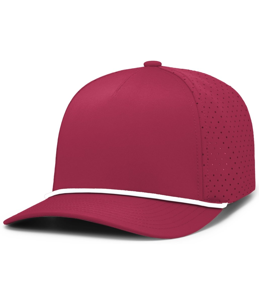 Pacific Headwear Weekender Perforated Snapback Cap - Pacific Headwear P424 BERRY/WHITE OS