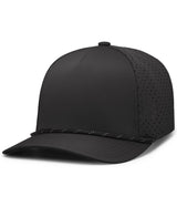 Pacific Headwear Weekender Perforated Snapback Cap - Pacific Headwear P424 BLACK/BLACK/WHITE OS
