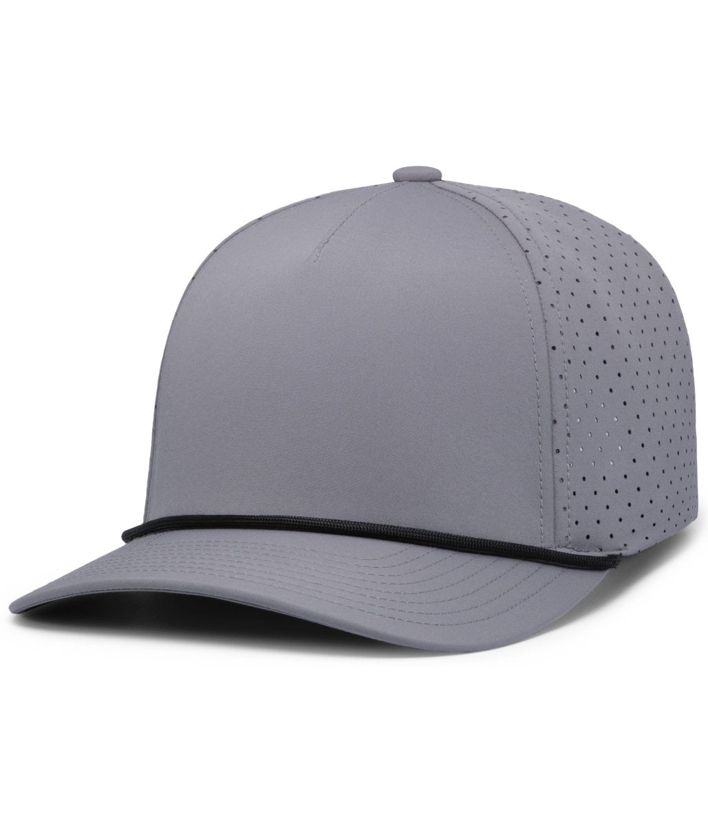 Pacific Headwear Weekender Perforated Snapback Cap - Pacific Headwear P424 GRAPHITE/BLACK OS