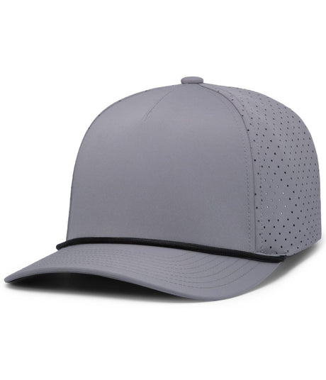 Pacific Headwear Weekender Perforated Snapback Cap - Pacific Headwear P424 GRAPHITE/BLACK OS