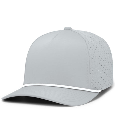 Pacific Headwear Weekender Perforated Snapback Cap - Pacific Headwear P424 SILVER/WHITE OS