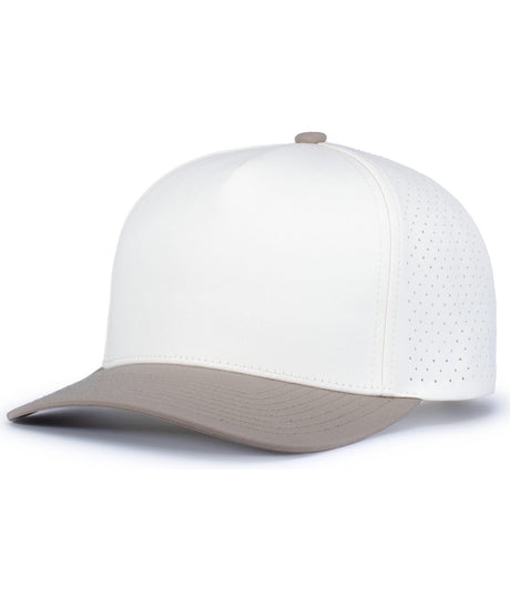Pacific Headwear Weekender Perforated Snapback Cap - Pacific Headwear P424 VINTAGE WHITE/MINK OS