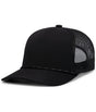 Pacific Headwear Weekender Trucker Cap - Pacific Headwear P423 BLACK/BLACK/WHITE OS