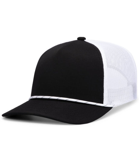 Pacific Headwear Weekender Trucker Cap - Pacific Headwear P423 BLACK/WHITE/BLACK OS