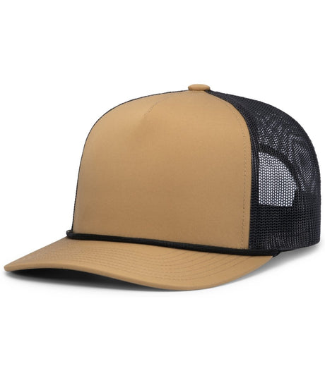 Pacific Headwear Weekender Trucker Cap - Pacific Headwear P423 BUCK/LT CHARCOAL/BUCK OS