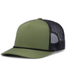 Pacific Headwear Weekender Trucker Cap - Pacific Headwear P423 MOSS/LT CHARCOAL/MOSS OS