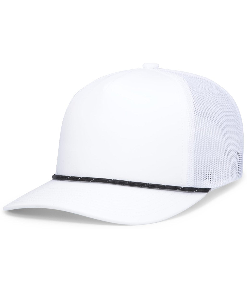 Pacific Headwear Weekender Trucker Cap - Pacific Headwear P423 WHITE/BLACK/WHITE OS
