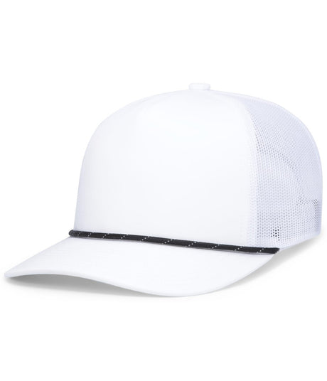 Pacific Headwear Weekender Trucker Cap - Pacific Headwear P423 WHITE/BLACK/WHITE OS