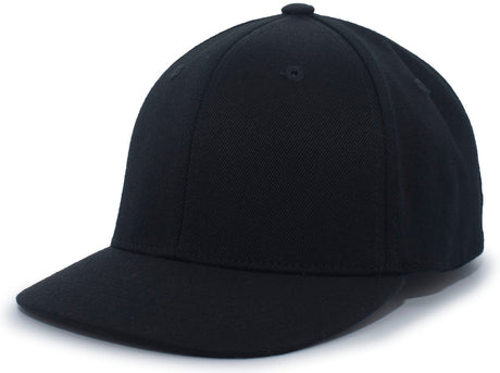 Pacific Headwear Wool Combo Umpire Flexfit® Cap - Pacific Headwear 855U BLACK S/M
