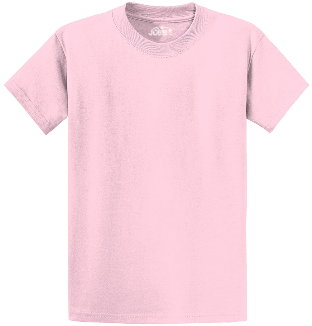 Joe's USA Mens Heavyweight Wholesale 6.1-ounce, 100% Cotton T-Shirt - Pale Pink - JUSA T-Shirts Joe's USA Pale Pink S