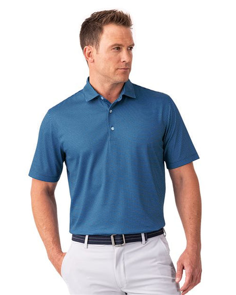 Paragon Men's Aiken Striped Polo - Paragon 155 Blue Heather/ Navy S
