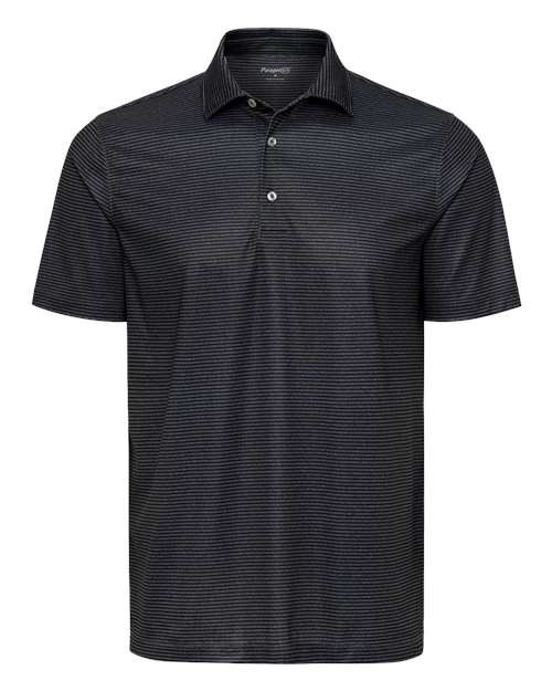 Paragon Men's Aiken Striped Polo - Paragon 155 Charcoal Heather/ Black S