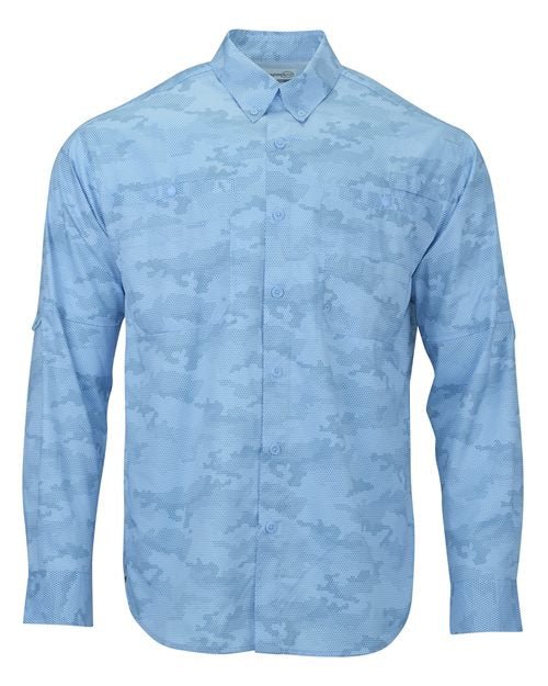 Paragon Men's Buxton Sublimated Fishing Shirt - Paragon 709 Aluminum S