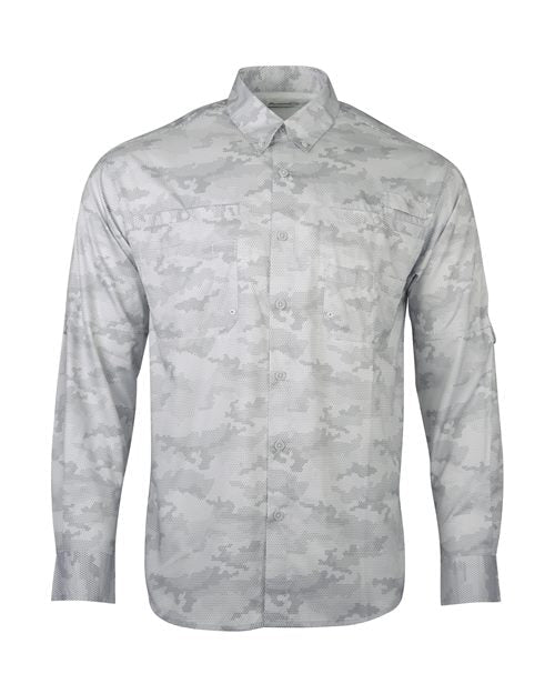 Paragon Men's Buxton Sublimated Fishing Shirt - Paragon 709 Aluminum S