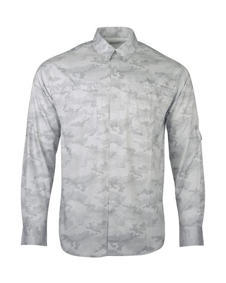 Paragon Men's Buxton Sublimated Fishing Shirt - Paragon 709 Aluminum S