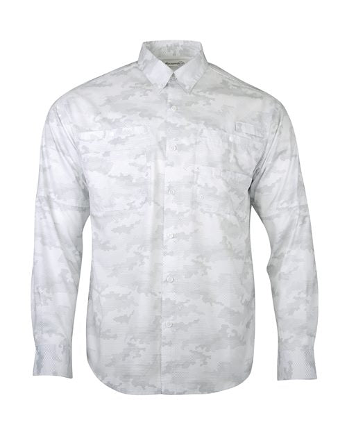 Paragon Men's Buxton Sublimated Fishing Shirt - Paragon 709 White S