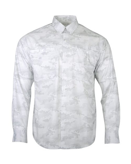 Paragon Men's Buxton Sublimated Fishing Shirt - Paragon 709 White S