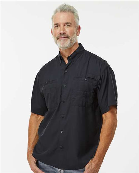 Paragon Men's Hatteras Performance Short Sleeve Fishing Shirt - Paragon 700 Black S Hats