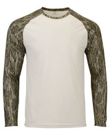 Paragon Men's Jackson Mossy Oak Colorblocked Long Sleeve T-Shirt - Paragon 236 Bottomland XS Long Sleeve T-Shirts