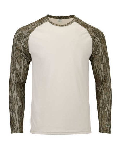 Paragon Men's Jackson Mossy Oak Colorblocked Long Sleeve T-Shirt - Paragon 236 Bottomland XS Long Sleeve T-Shirts