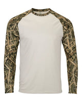 Paragon Men's Jackson Mossy Oak Colorblocked Long Sleeve T-Shirt - Paragon 236 Shadow Grass XS Long Sleeve T-Shirts
