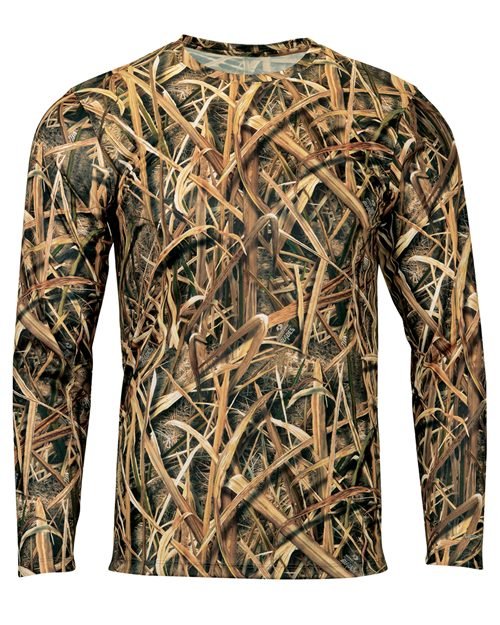 Paragon Men's Oxford Performance Camo Print Long Sleeve T-Shirt - Paragon 237 Bottomland XS Long Sleeve T-Shirts