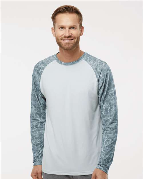 Paragon Men's Panama Colorblocked Long Sleeve T-Shirt - Paragon 231 Grey Water XS Long Sleeve T-Shirts