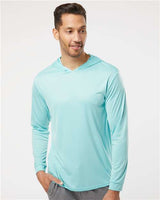 Paragon Unisex Bahama Performance Hooded Long Sleeve T-Shirt - Paragon 220 Aqua Blue XS Long Sleeve T-Shirts