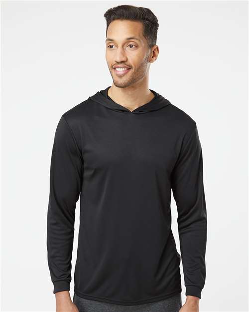Paragon Unisex Bahama Performance Hooded Long Sleeve T-Shirt - Paragon 220 Black XS Long Sleeve T-Shirts