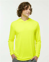 Paragon Unisex Bahama Performance Hooded Long Sleeve T-Shirt - Paragon 220 Safety Green XS Long Sleeve T-Shirts