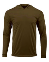 Paragon Unisex Bahama Performance Hooded Long Sleeve T-Shirt - Paragon 220 Woodland Brown XS Long Sleeve T-Shirts