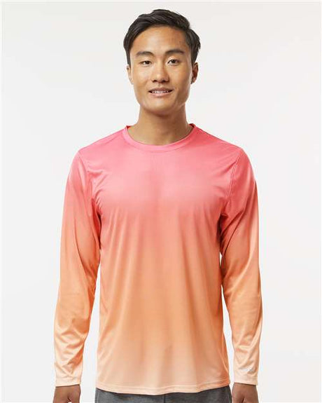 Paragon Unisex Barbados Performance Pin Dot Long Sleeve T-Shirt - Paragon 225 Red/ Light Orange XS Long Sleeve T-Shirts