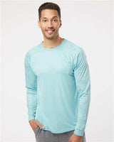 Paragon Unisex Cayman Performance Camo Colorblocked Long Sleeve T-Shirt - Paragon 216 Aqua Blue XS Long Sleeve T-Shirts