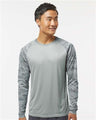Paragon Unisex Cayman Performance Camo Colorblocked Long Sleeve T-Shirt - Paragon 216 Medium Grey XS Long Sleeve T-Shirts