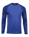Paragon Unisex Cayman Performance Camo Colorblocked Long Sleeve T-Shirt - Paragon 216 Royal XS Long Sleeve T-Shirts