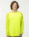 Paragon Unisex Cayman Performance Camo Colorblocked Long Sleeve T-Shirt - Paragon 216 Safety Green XS Long Sleeve T-Shirts