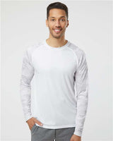 Paragon Unisex Cayman Performance Camo Colorblocked Long Sleeve T-Shirt - Paragon 216 White XS Long Sleeve T-Shirts