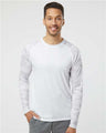 Paragon Unisex Cayman Performance Camo Colorblocked Long Sleeve T-Shirt - Paragon 216 White XS Long Sleeve T-Shirts