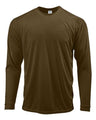 Paragon Unisex Long Islander Performance Long Sleeve T-Shirt - Paragon 210 Coyote Brown XS Long Sleeve T-Shirts