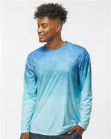 Paragon Unisex Montauk Oceanic Fade Performance Long Sleeve T-Shirt - Paragon 229 Blue Aqua Fade S Long Sleeve T-Shirts