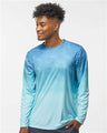 Paragon Unisex Montauk Oceanic Fade Performance Long Sleeve T-Shirt - Paragon 229 Blue Aqua Fade S Long Sleeve T-Shirts