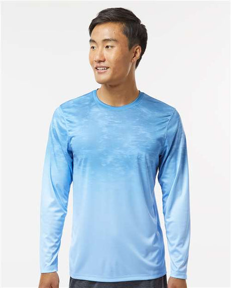 Paragon Unisex Montauk Oceanic Fade Performance Long Sleeve T-Shirt - Paragon 229 Blue Mist Fade S Long Sleeve T-Shirts