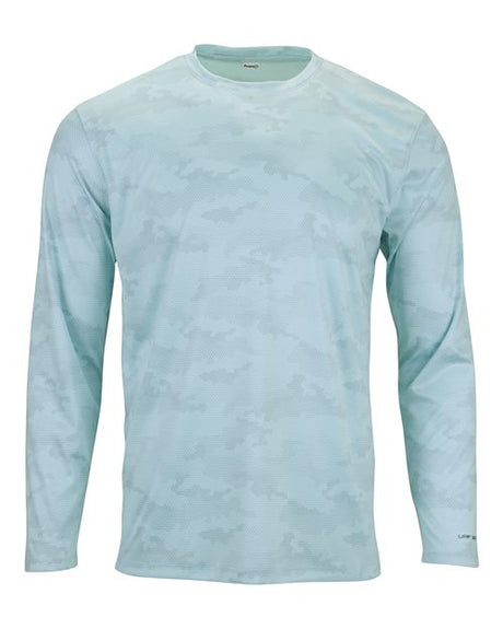 Paragon Unisex Pompano Performance Camo Long Sleeve T-Shirt - Paragon 217 Aqua Blue S Long Sleeve T-Shirts