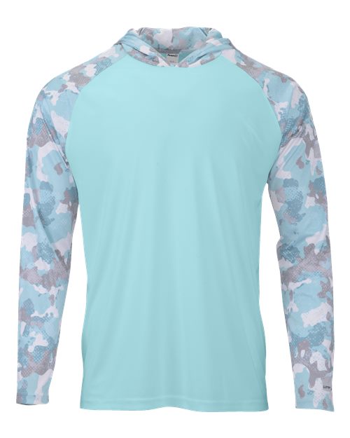 Paragon Unisex Tortuga Extreme Performance Hooded T-Shirt - Paragon 240 Aqua Blue XS Short Sleeve T-Shirts
