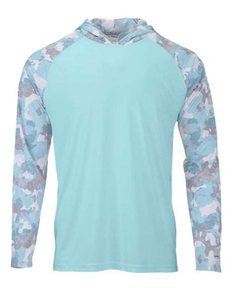 Paragon Unisex Tortuga Extreme Performance Hooded T-Shirt - Paragon 240 Aqua Blue XS Short Sleeve T-Shirts