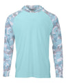 Paragon Unisex Tortuga Extreme Performance Hooded T-Shirt - Paragon 240 Aqua Blue XS Short Sleeve T-Shirts